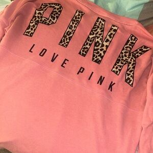 PINK Victoria's Secret Pink Leopard Print Sweatshirt